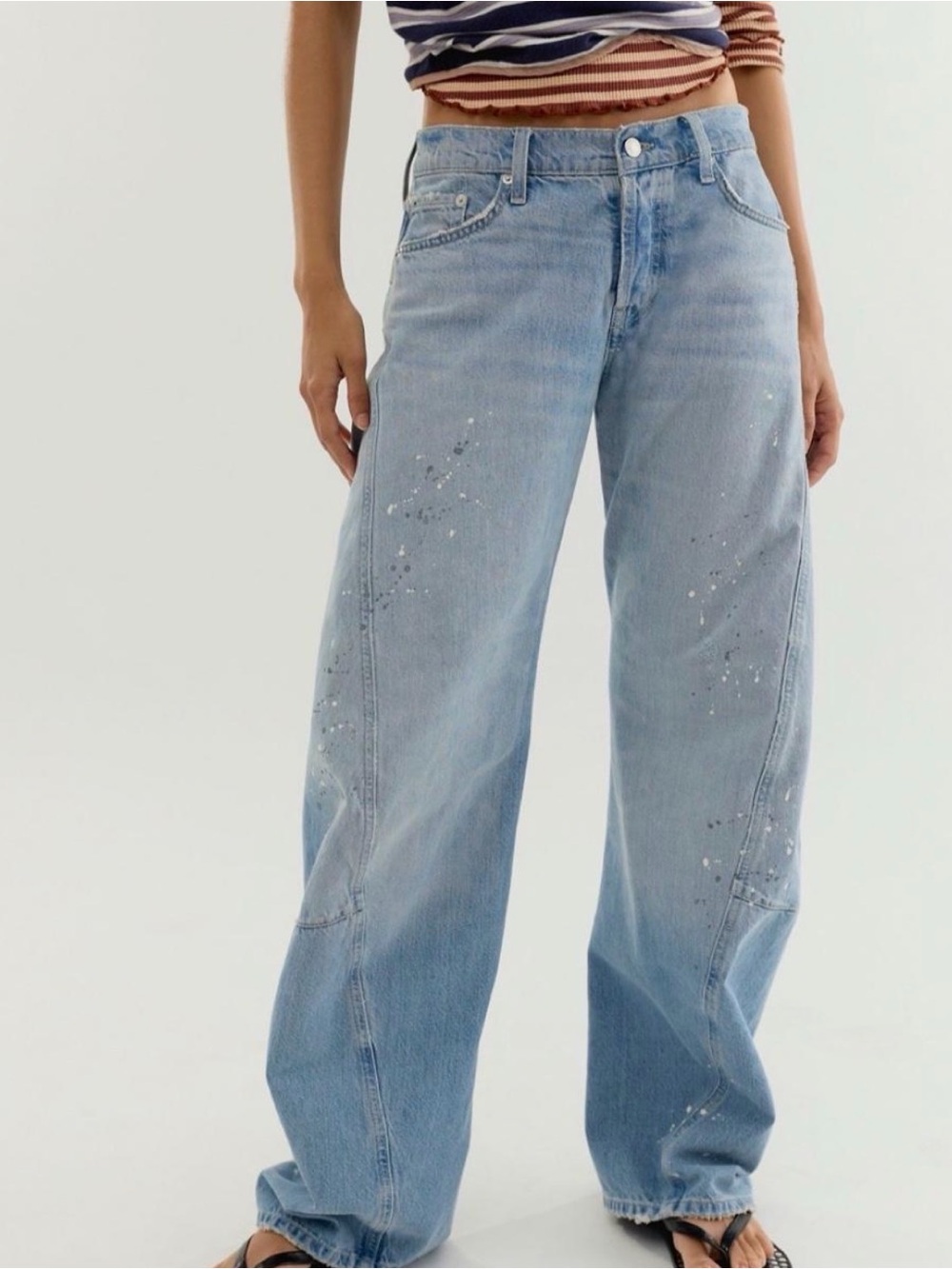 We The Free Fable Art School Low Rise Twisted Bowed Leg Denim Jeans + A GIFT 🎁